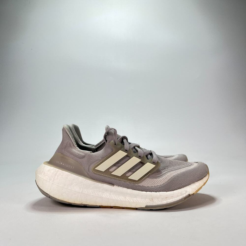Adidas Ultraboost Light Grey Athletic Lace Up Running Shoes Women's Size 7.5